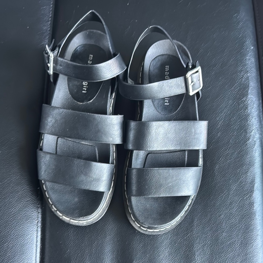 Madden Girl Black Doral  Sandals